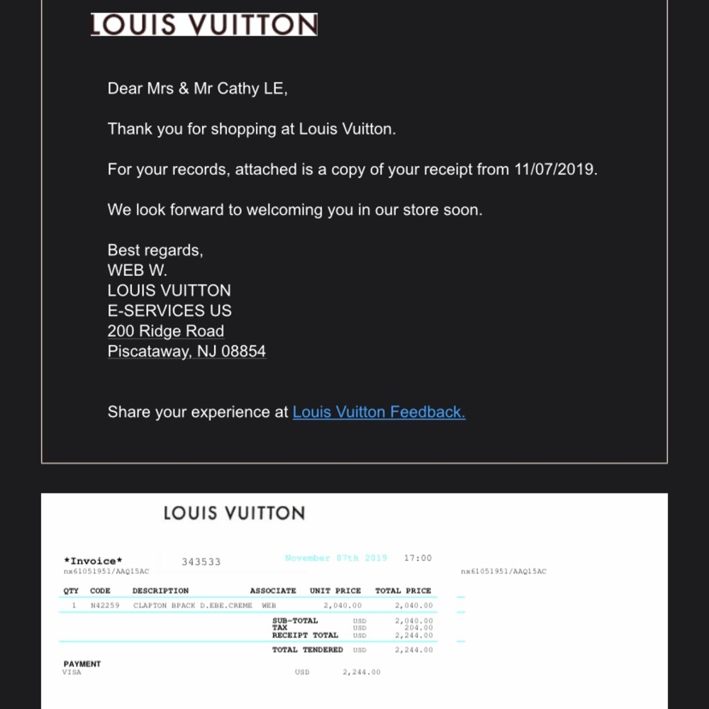 SOLD! Louis Vuitton Clapton backpack - Picture 8 of 8